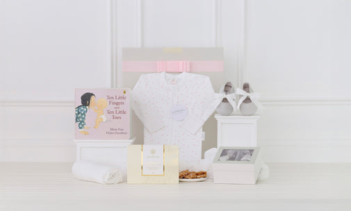 Baby Girls First Shoes Hamper - Silver