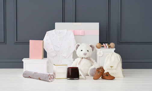 Luxury Baby Girl Hamper with Pure Baby & Bear