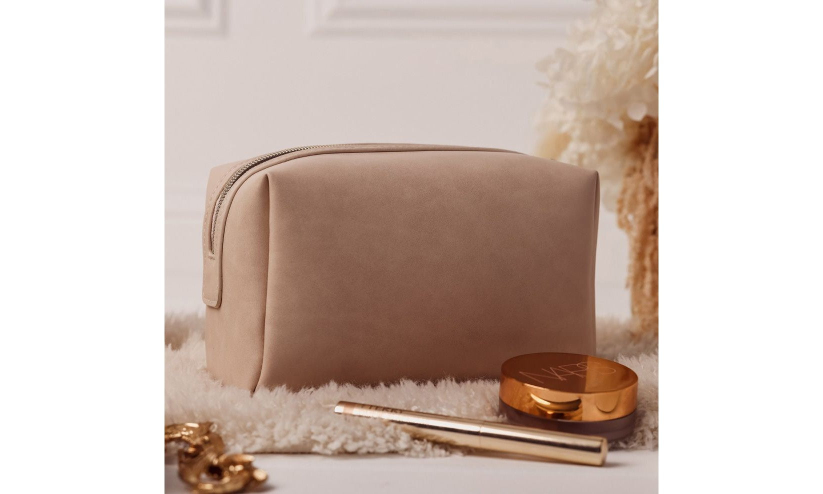 Florre Cosmetic Bag with Printed Internal