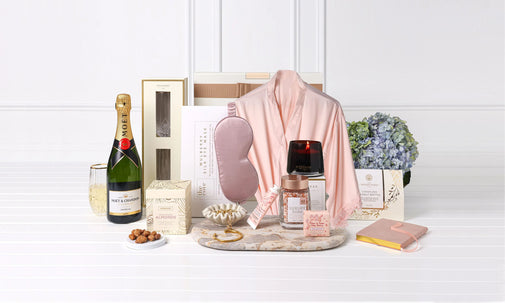 L'Occitane Rejuvenate with Moët Pamper Hamper and Stemless Glasses