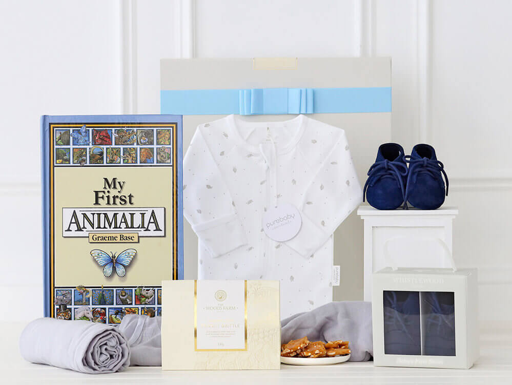 Baby's First Shoes Hamper in Navy