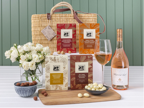 Small French Market Basket with Choc & Angel Rosé
