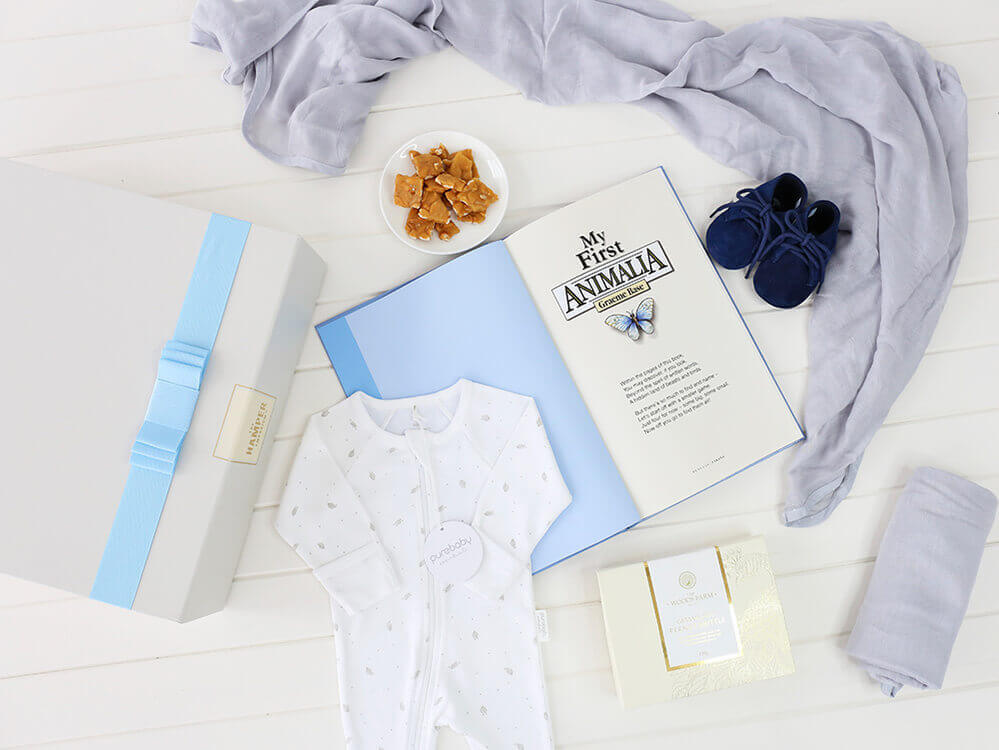 Baby's First Shoes Hamper in Navy