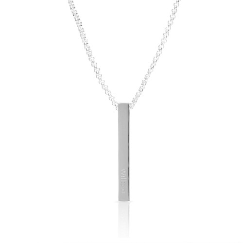 Personalised Solid Bar Pendant Necklace Gold