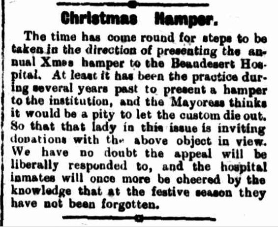 Charity Christmas Hamper 1915