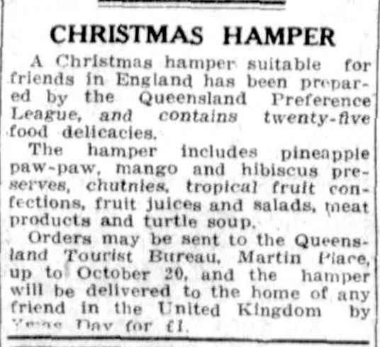 Christmas Hamper Delivery 1933