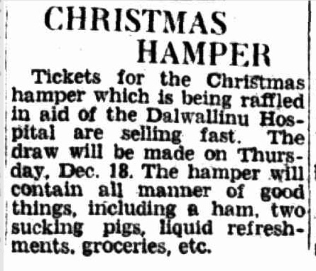 Christmas Hamper Raffle 1952