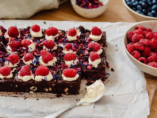 Easter Table Sweets Recipe: Double Chocolate & Raspberry Brownies