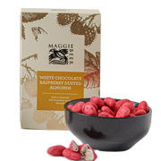 Maggie Beer White Chocolate Raspberry Dusted Almonds 130g