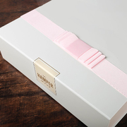 Cream Gift Box with Pink Ribbon