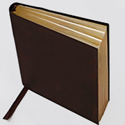 A6 Gold-Lined Notebook in Cocoa Brown