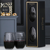 Palermo Stemless Wine Glasses Twin Pack