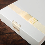 Cream Gift Box With Pale Yellow Ribbon
