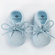Personalised Blue Suede Baby Shoes