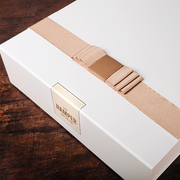 Luxury Cream Gift Box With Gold Ribbon