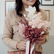 Everbloome Large Burgundy & Soft Pink Bouquet