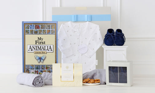 Baby's First Shoes Hamper in Navy