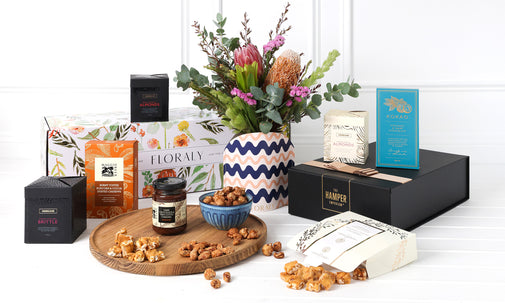 Australian Native Flowers with Sweet Bites Hamper