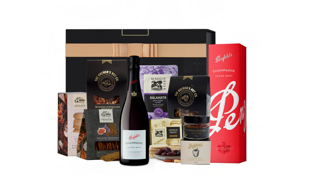 Premium Champagne & Gourmet Nibbles Hamper⏐The Hamper Emporium