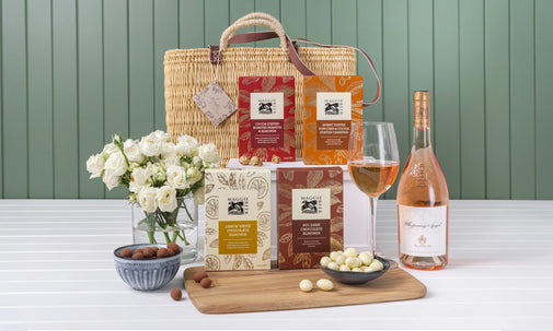 Small French Market Basket with Chocolate & Angel Rosé