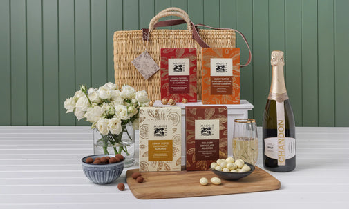 Small French Market Basket with Chocolates and Chandon Hamper