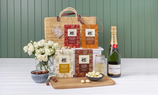Small French Market Basket Chocolate and Moët Hamper