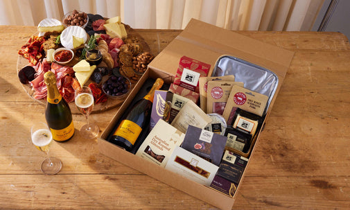 The Ultimate Cheese Hamper With Veuve