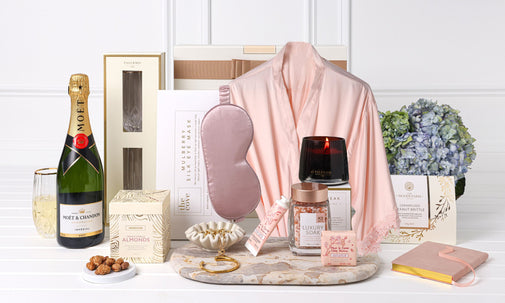 L'Occitane Rejuvenate with Moët Pamper Hamper and Stemless Glasses
