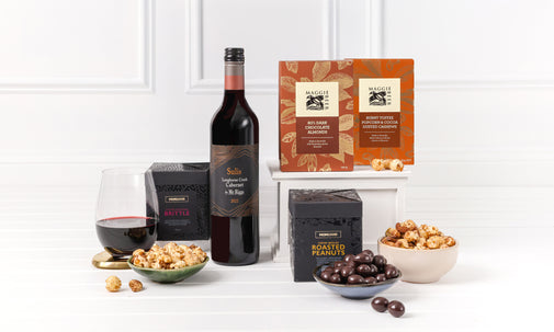 Sweet Snacking with Red Wine Gift Box